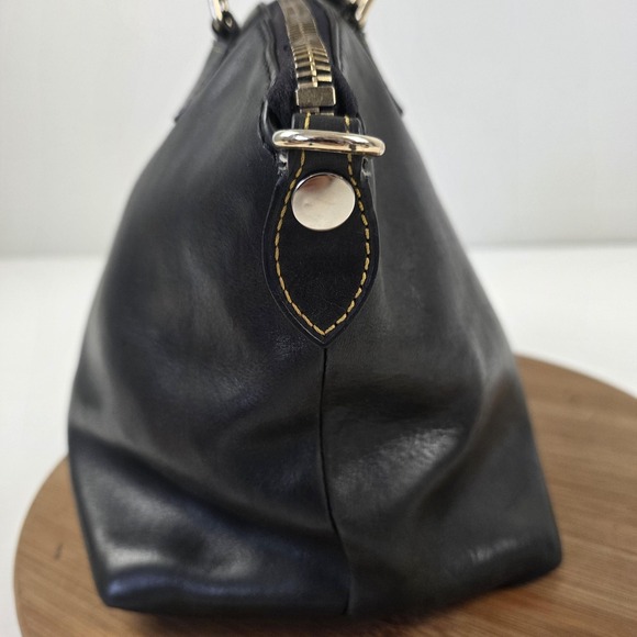 Dooney & Bourke Florentine Satchel Bag Womens Medium Black Leather Zip Top Purse - Picture 4 of 16